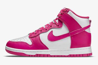 NIKE DUNK HIGH WHITE AND PINK (W)